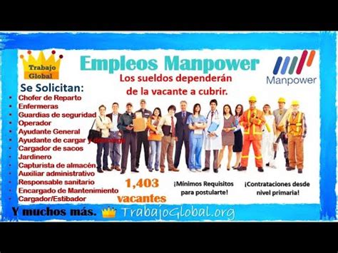 bolsa de trabajo manpower|vacantes en manpower.